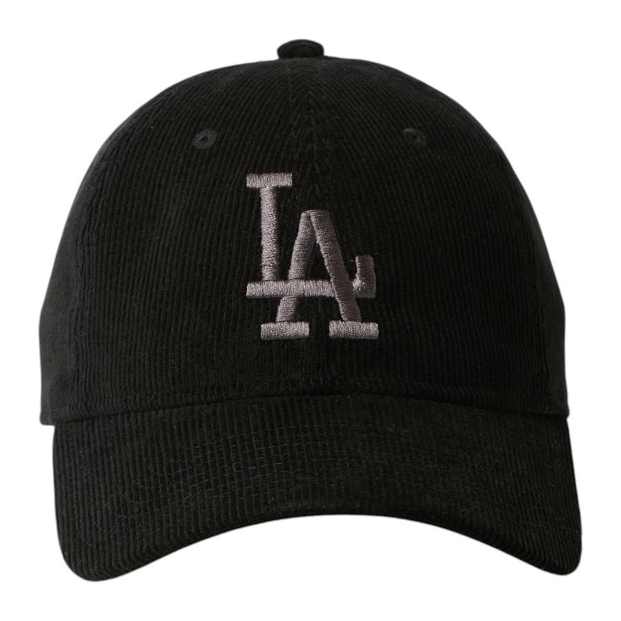 NEW ERA 9TWENTY Corduroy ドジャース キャップ ブラック 正面 15137271