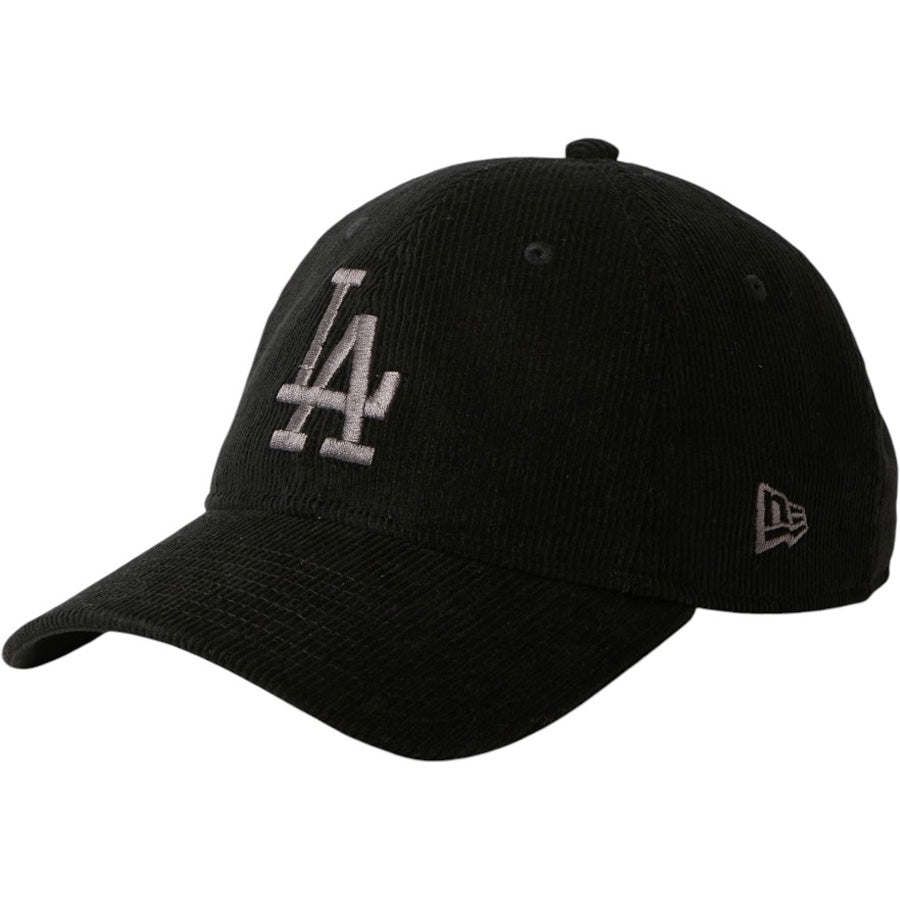 NEW ERA 9TWENTY Corduroy ドジャース キャップ ブラック 左斜め 15137271
