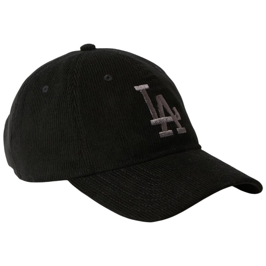 NEW ERA 9TWENTY Corduroy ドジャース キャップ ブラック 右斜め 15137271