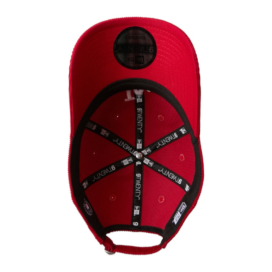 NEW ERA 9TWENTY Corduroy ドジャース キャップ スカーレット 裏側 15137270