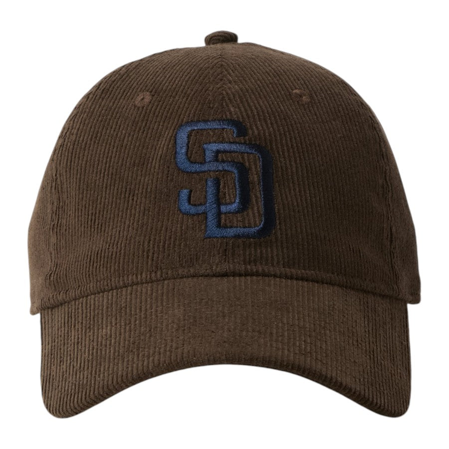 NEW ERA 9TWENTY Corduroy サンディエゴ・パドレス キャップ ウォルナット 正面 15137219
