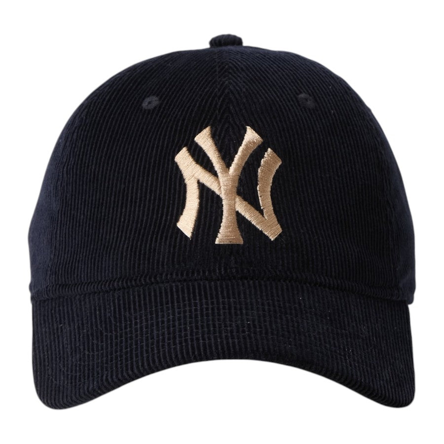 NEW ERA 9TWENTY Corduroy コーデュロイ ニューヨーク・ヤンキース キャップ ネイビー 正面 15137234