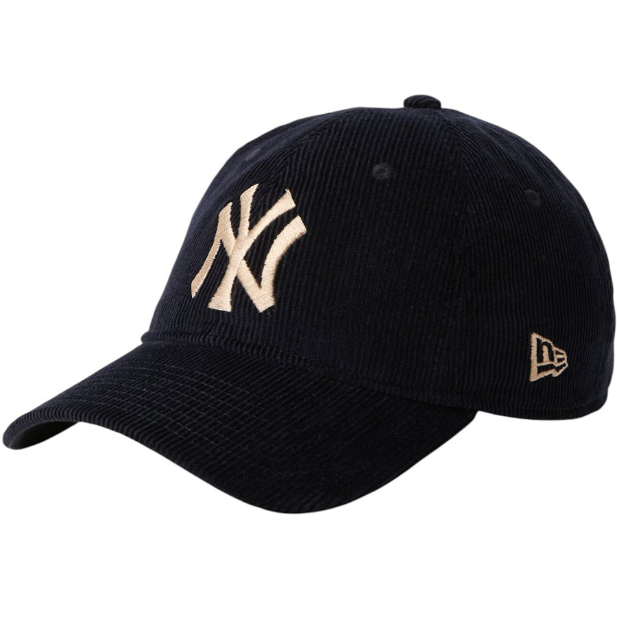 NEW ERA 9TWENTY Corduroy コーデュロイ ニューヨーク・ヤンキース キャップ ネイビー 左斜め 15137234