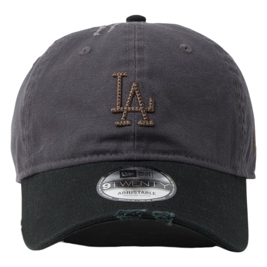 NEW ERA 9TWENTY ドジャース グラファイト/ブラック 正面デザイン