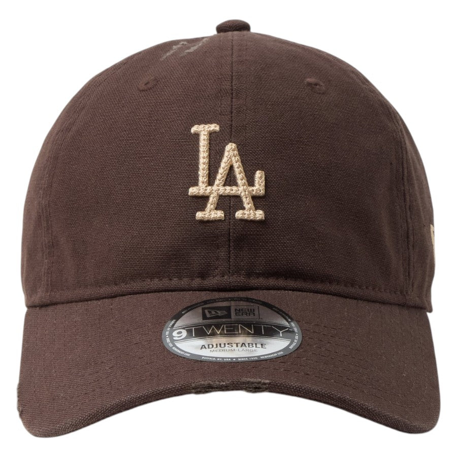 NEW ERA 9TWENTY ドジャース ブラウンスエード 正面デザイン