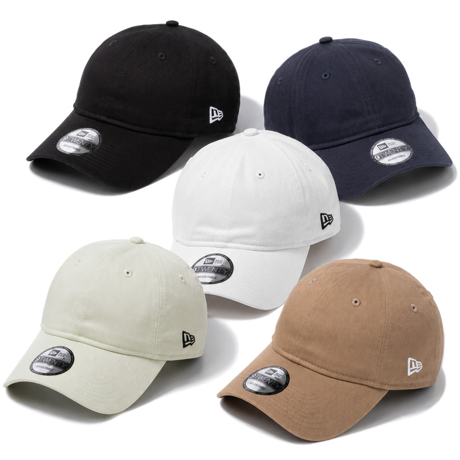 NEW ERA 9TWENTY ロングバイザー ノンウォッシュコットン ベーシック キャップ 5カラー