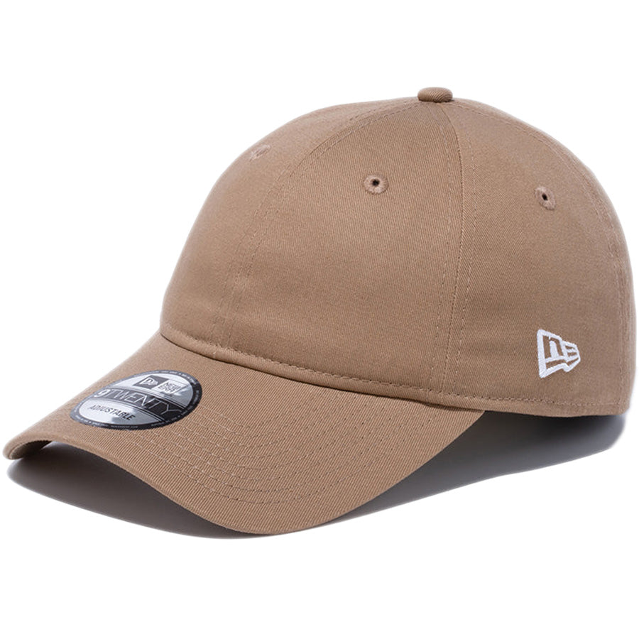 NEW ERA 9TWENTY ロングバイザー ノンウォッシュコットン ベーシック キャップ カーキ 左斜め 14525071