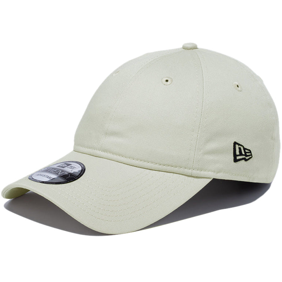 NEW ERA 9TWENTY ロングバイザー ノンウォッシュコットン ベーシック キャップ ストーン 左斜め 14525069