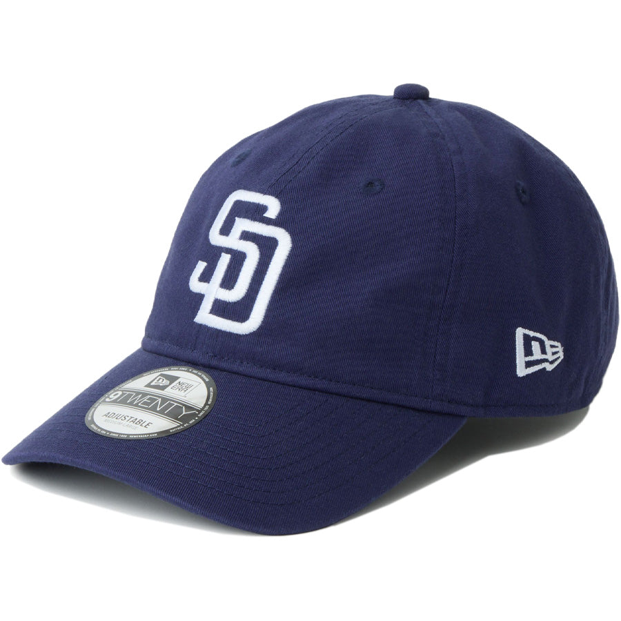 NEW ERA（ニューエラ）9TWENTY MLB Side Patch サンディエゴ・パドレス ライトネイビー キャップ 左斜め