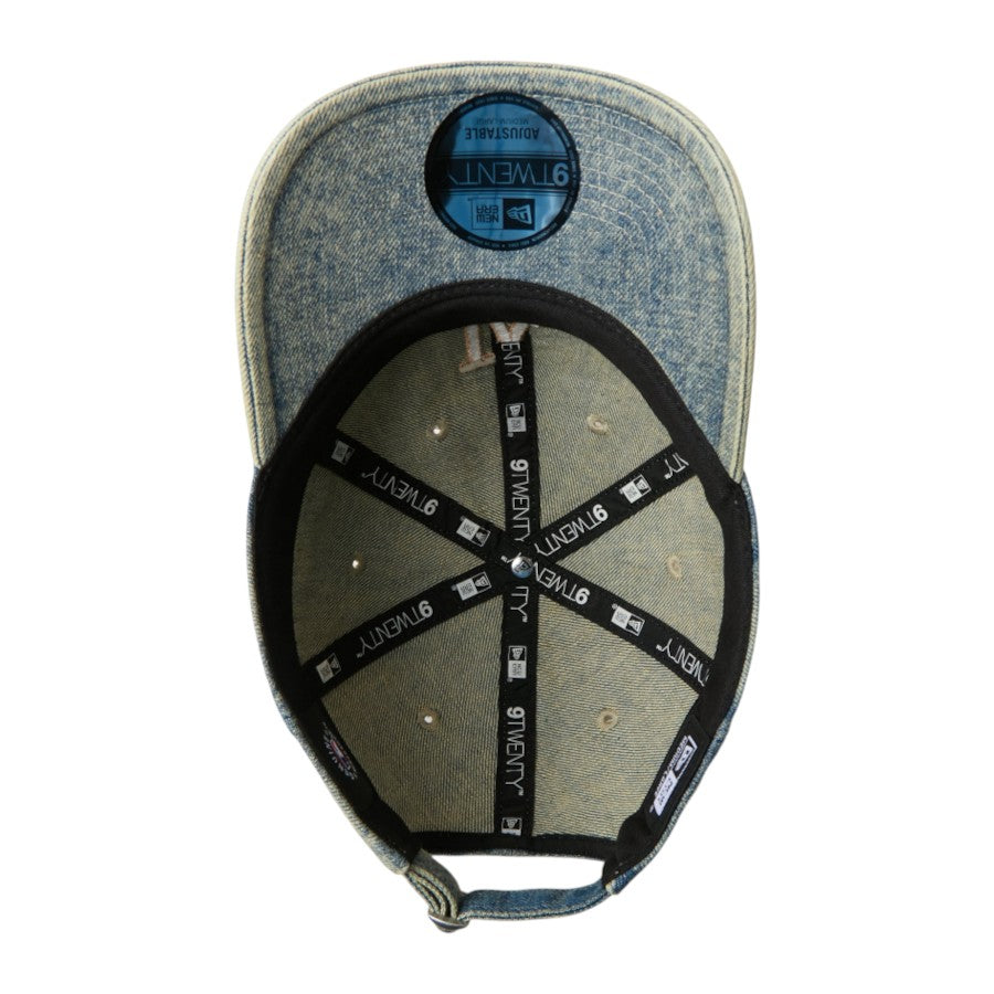 NEW ERA 9TWENTY Over Dye Denim ドジャース キャップ ネイビー 裏側 15137272
