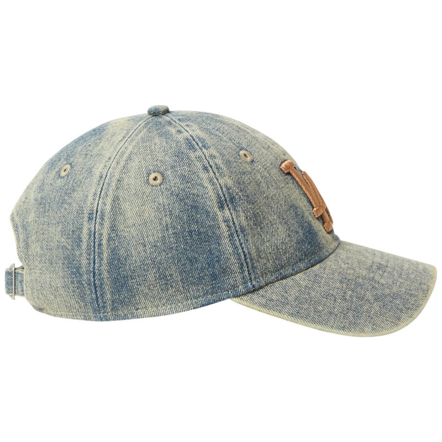 NEW ERA 9TWENTY Over Dye Denim ドジャース キャップ ネイビー 右向き 15137272