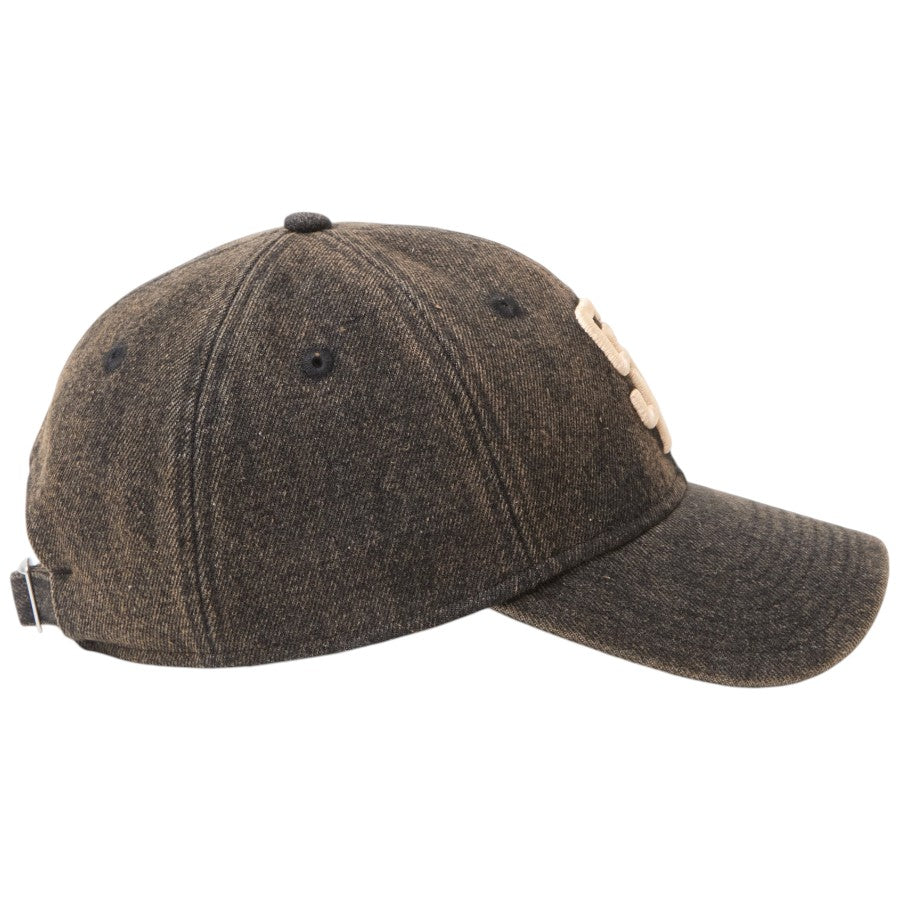 NEW ERA 9TWENTY Over Dye Denim サンディエゴ・パドレス キャップ ブラウン 右向き 15137220