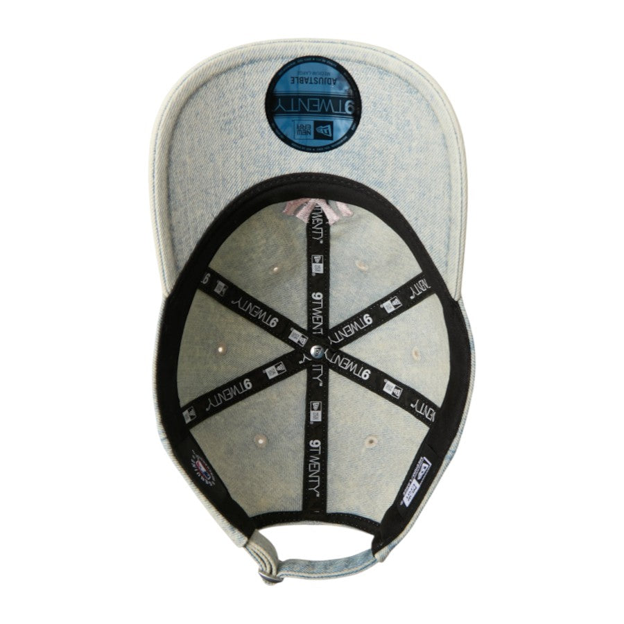 NEW ERA 9TWENTY Over Dye Denim ヤンキース キャップ ホワイト 裏側 15137235