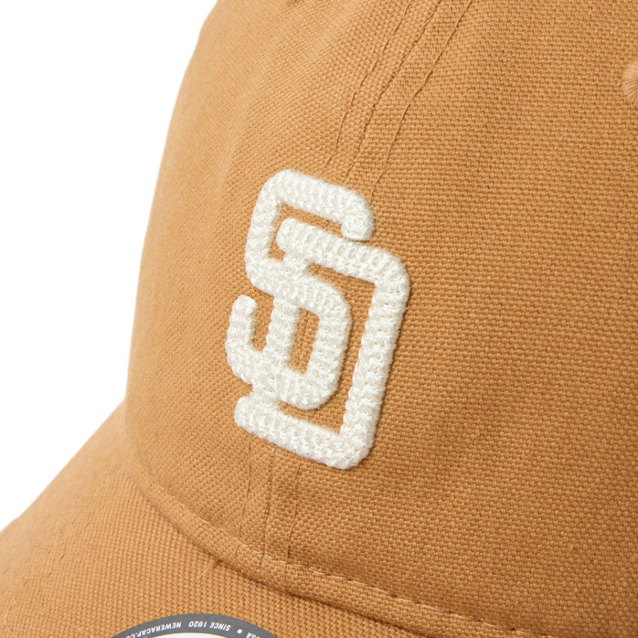 NEW ERA 9TWENTY パドレス クーパーズタウンロゴ チェーンステッチ刺繍詳細
