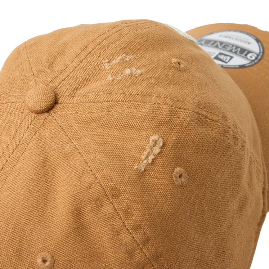 NEW ERA 9TWENTY ダックキャンバス クラウンダメージ加工詳細