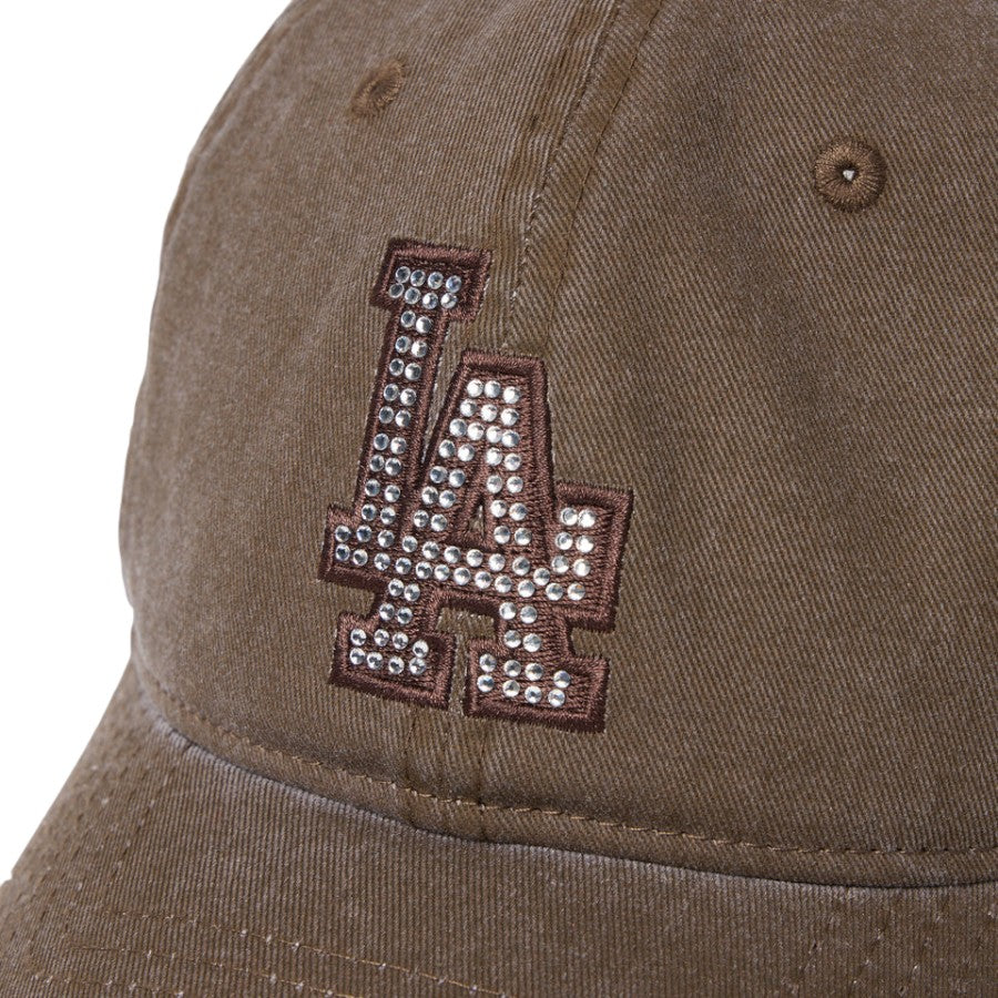 NEW ERA 9TWENTY Rhinestone ドジャース キャップ ブラウン ラインストーンロゴ詳細 15137190