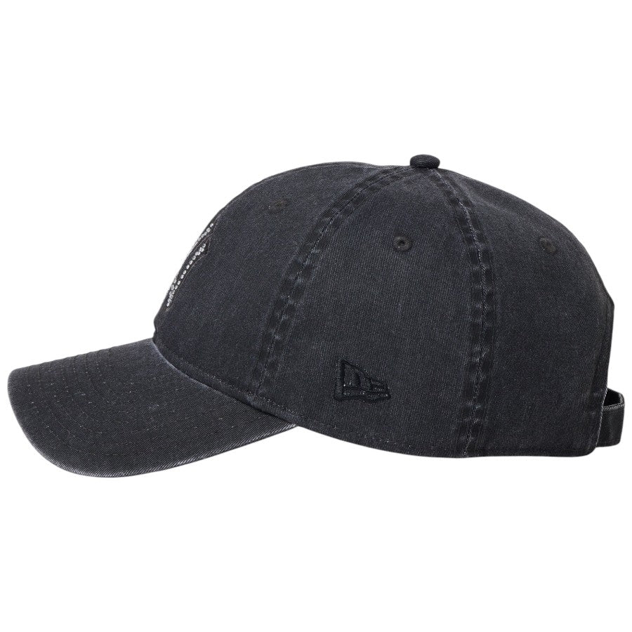 NEW ERA 9TWENTY Rhinestone ヤンキース キャップ ブラック 左向き NEフラッグロゴ刺繍 15137181