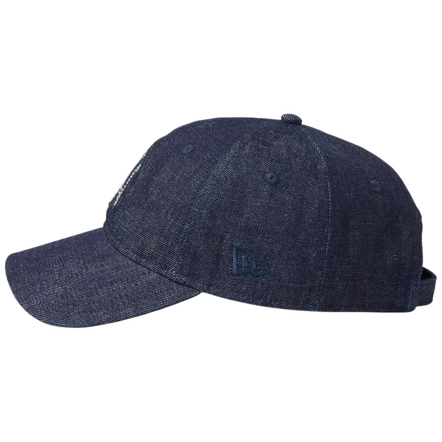 NEW ERA 9TWENTY Rhinestone ヤンキース キャップ デニム 左向き NEフラッグロゴ刺繍 15137180