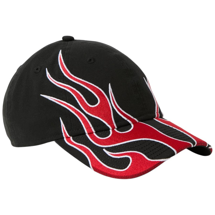 NEW ERA 9TWENTY The Flame キャップ ブラック/スカーレット 右斜め 15137205