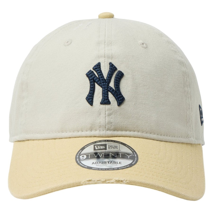 NEW ERA 9TWENTY ヤンキース ストーン/ベガスゴールド 正面デザイン