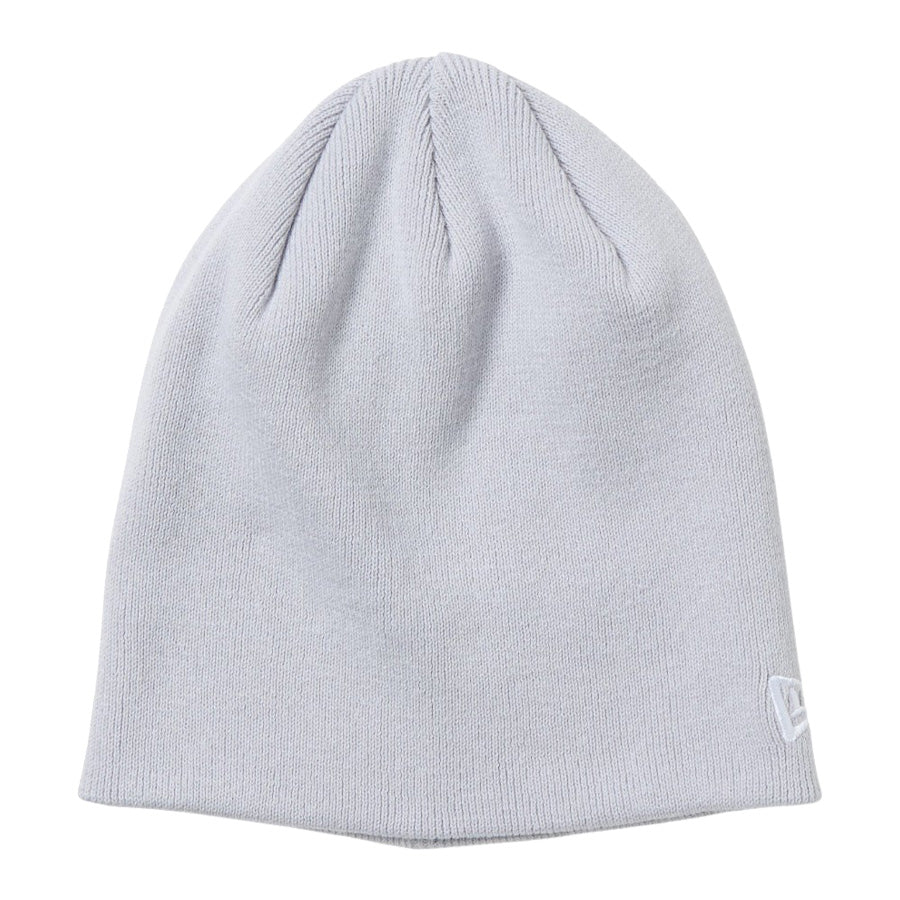 NEW ERA ベーシック ビーニー Cotton Knit ニットキャップ スノーグレー 正面 15119782