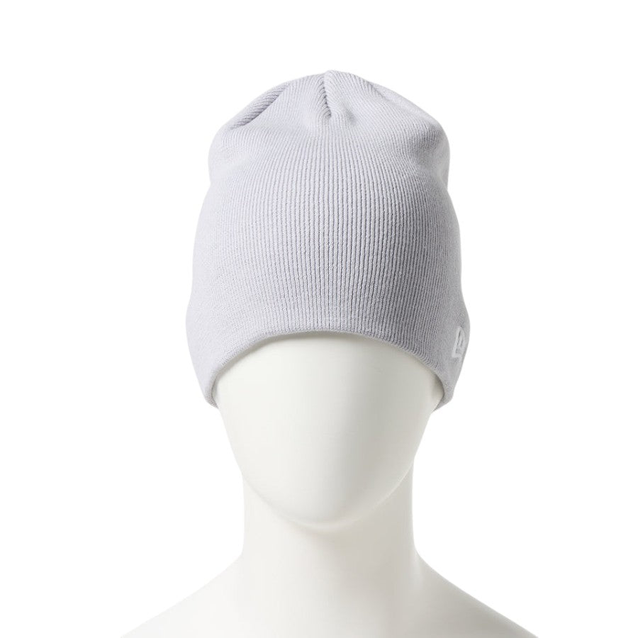 NEW ERA ベーシック ビーニー Cotton Knit ニットキャップ スノーグレー マネキン着用 正面 15119782