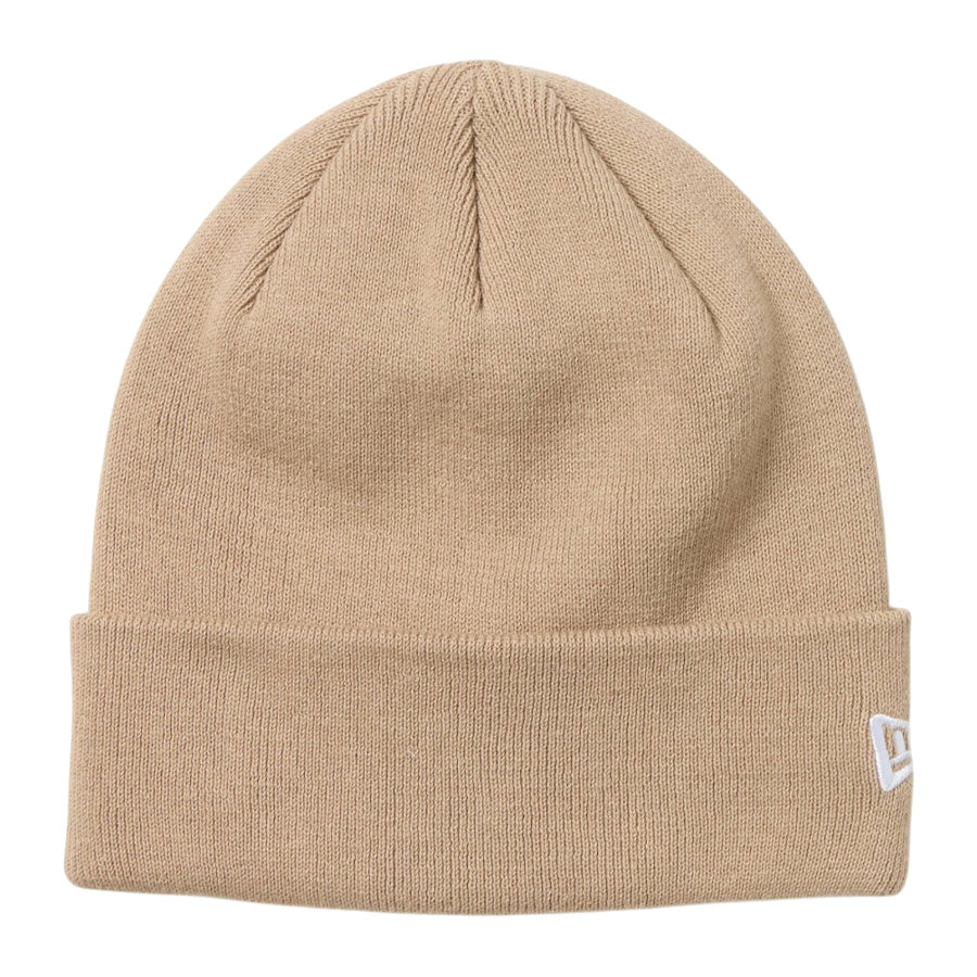 NEW ERA ベーシック カフニット Cotton Knit ニットキャップ ベージュ 正面 15119730