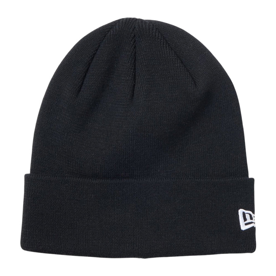 NEW ERA ベーシック カフニット Cotton Knit ニットキャップ ブラック 正面 15119731