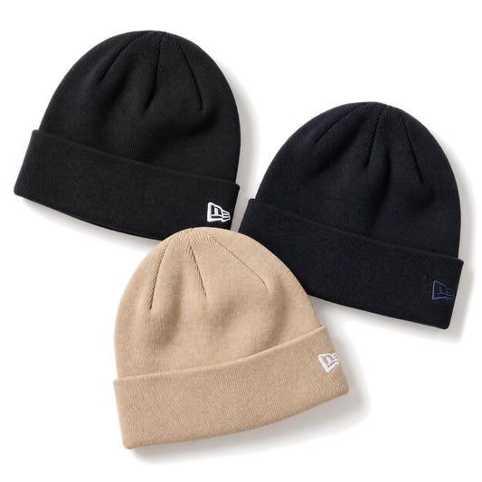 NEW ERA ベーシック カフニット Cotton Knit ニットキャップ ブラック ネイビー ベージュ 3カラー