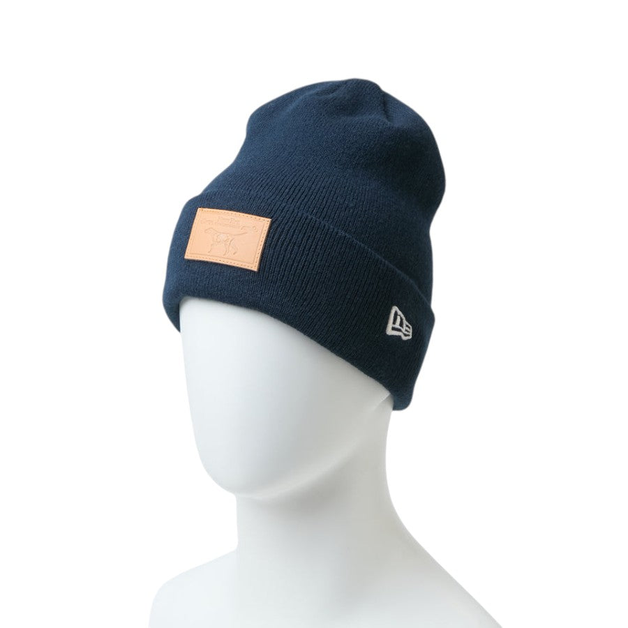 NEW ERA ベーシック カフニット Dog Patch ネイビー 左斜め 15171662