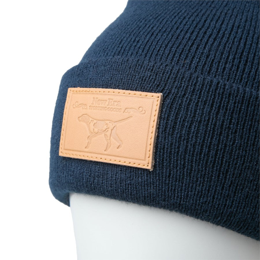 NEW ERA ベーシック カフニット Dog Patch ネイビー フロントパッチ詳細 15171662