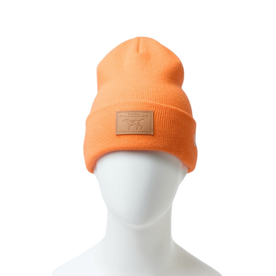NEW ERA ベーシック カフニット Dog Patch ネオンオレンジ 正面 15171663