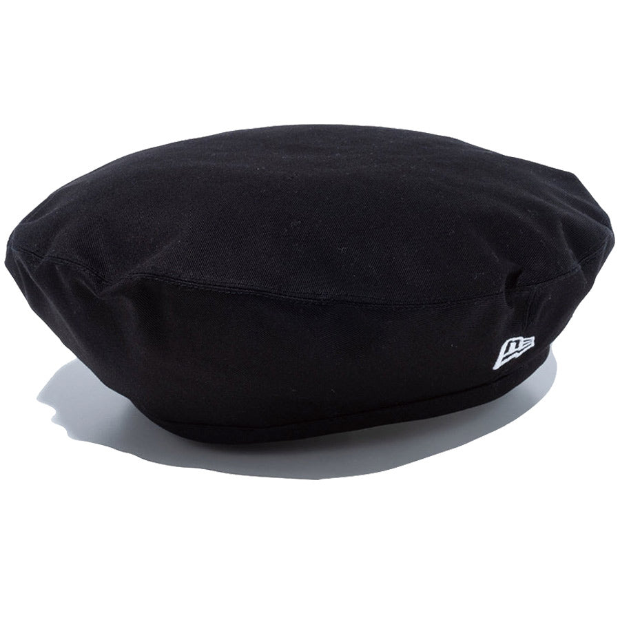 NEW ERA ベレー帽 ブラック ホワイト 左斜め