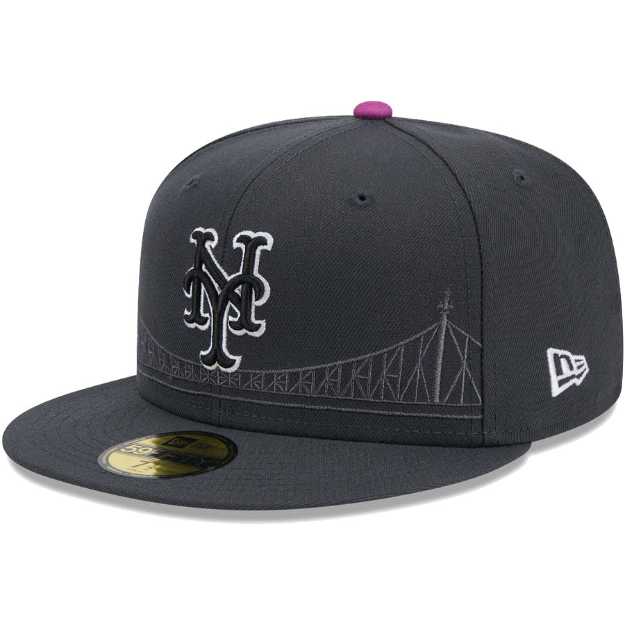 NEW ERA 59FIFTY メッツ キャップ 左斜め グラファイト