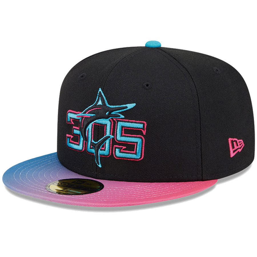 NEW ERA 59FIFTY マーリンズ キャップ 左斜め