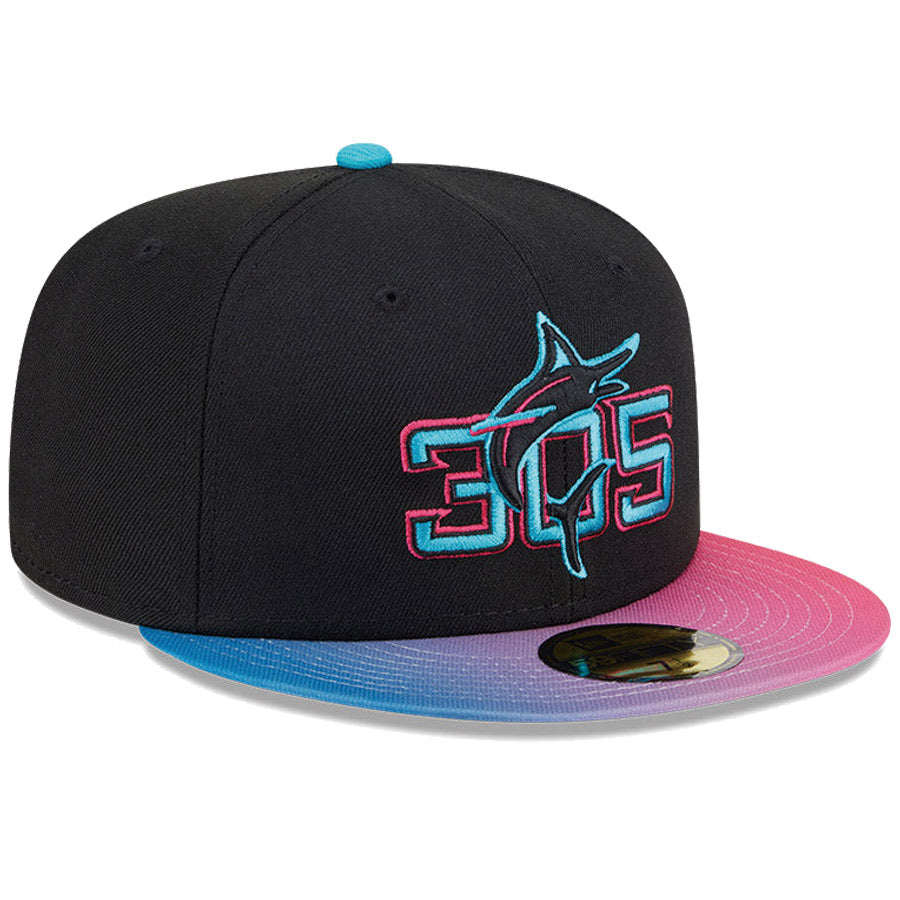NEW ERA 59FIFTY マーリンズ キャップ 右斜め