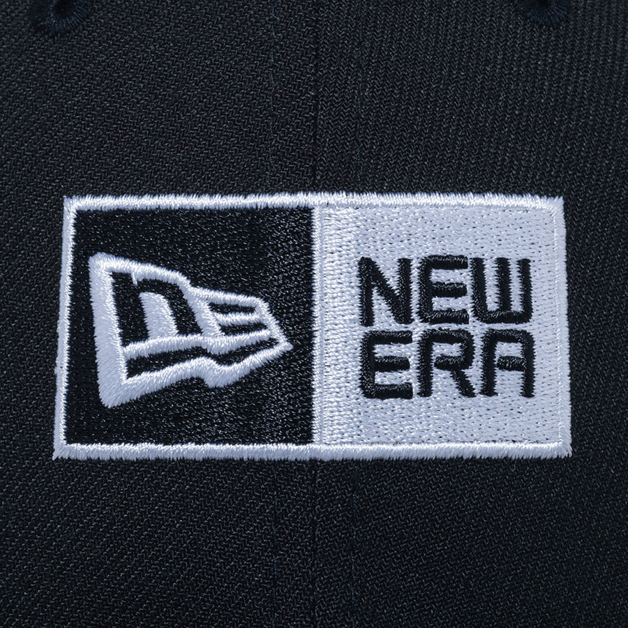 NEW ERA キャップ ボックスロゴ 刺繍 アップ