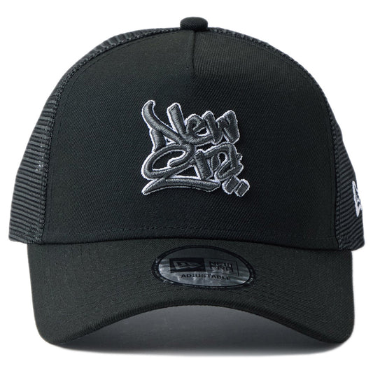 NEW ERA 9FORTY A-Frame キャップ ブラック 正面