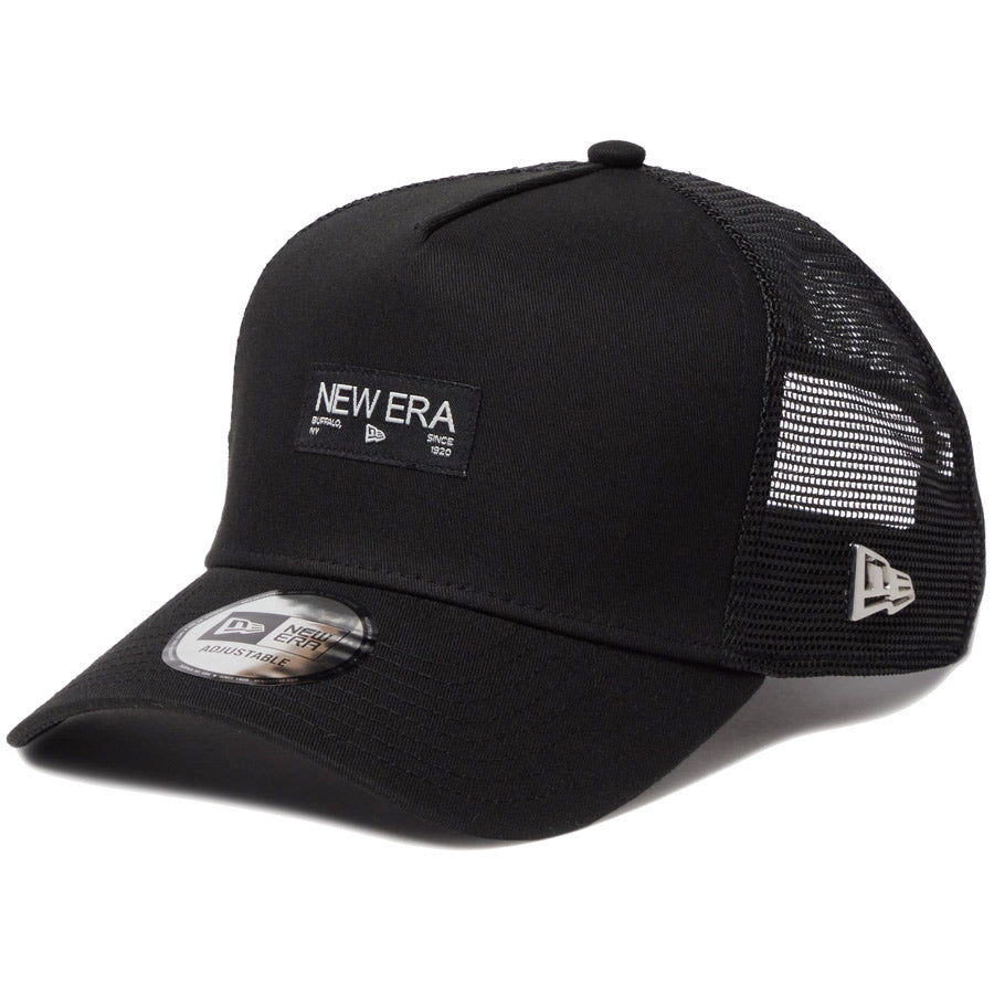 NEW ERA 9FORTY キャップ ブラック シルバー 左斜め