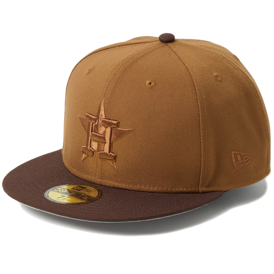 ニューエラ アストロズ ブラウン キャップ H刺繍 スナップ NEW ERA（ニューエラ） 59FIFTY Tonal Logo アストロズ キャップ