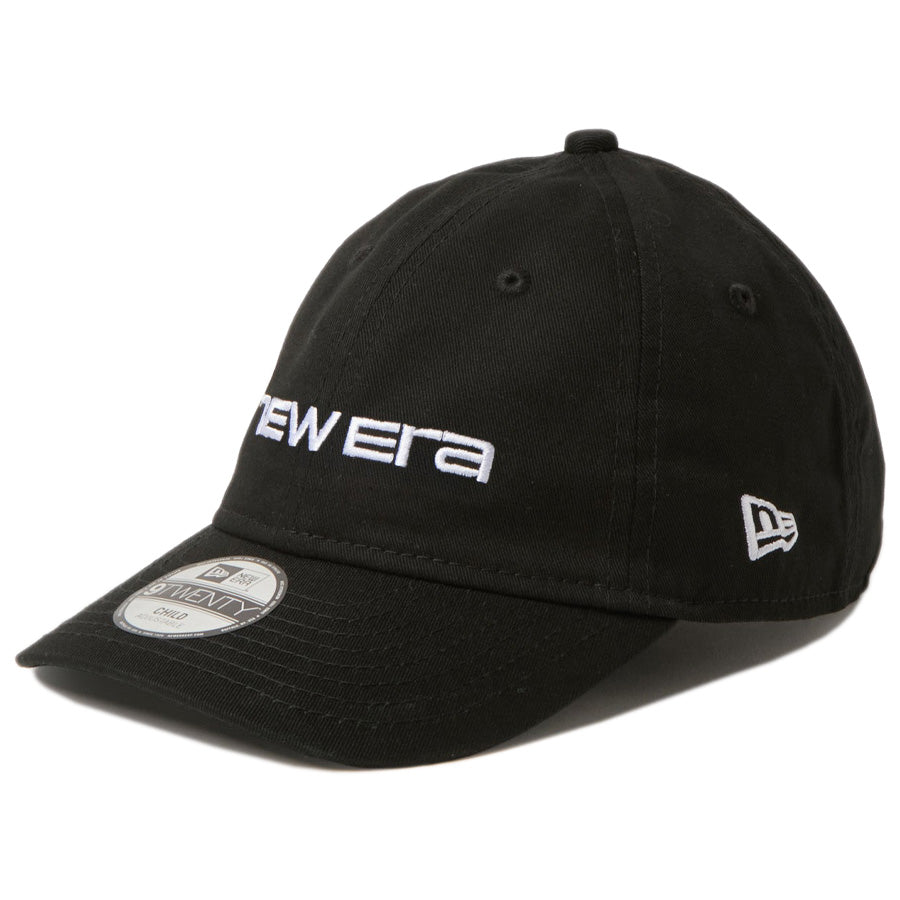 NEW ERA 9TWENTY キッズキャップ 左斜め ブラック ホワイト