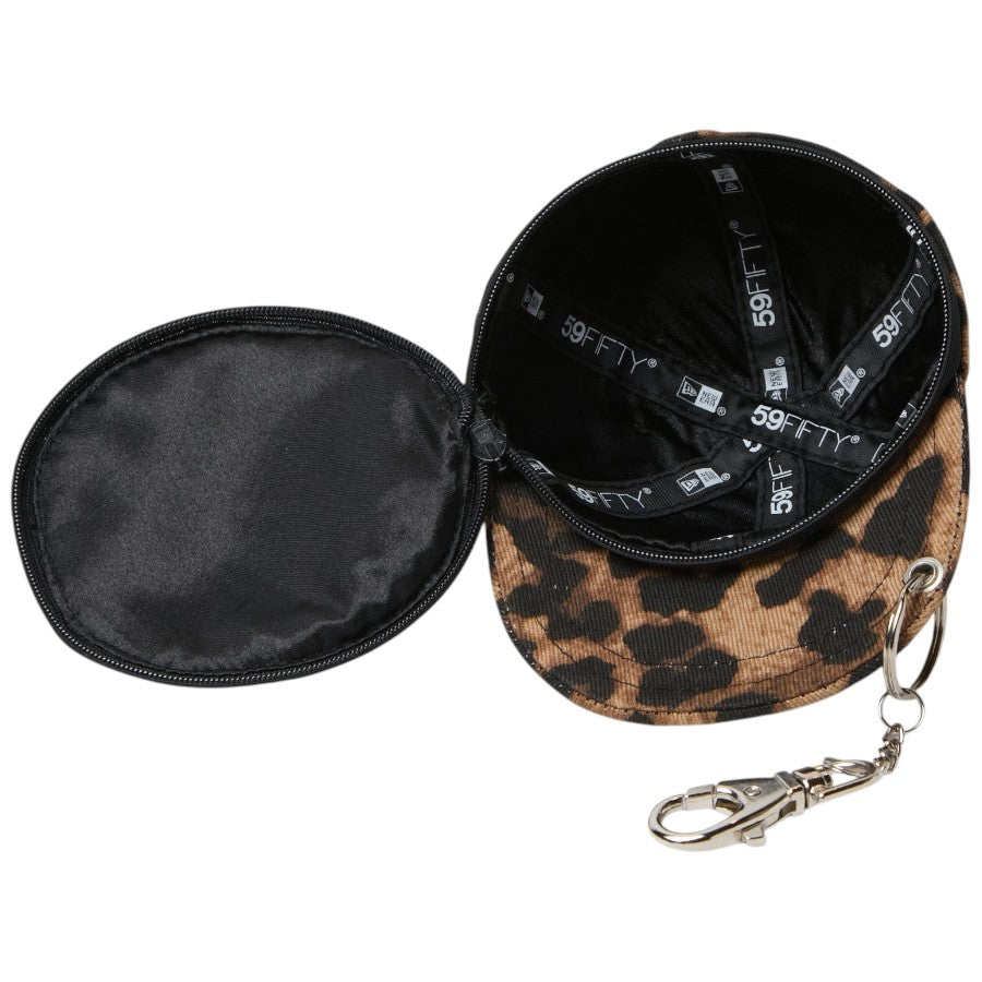 NEW ERA キャップポーチ エコバッグ フラッグロゴ レオパード/ブラウン キャップキーホルダー 開放時 15136970