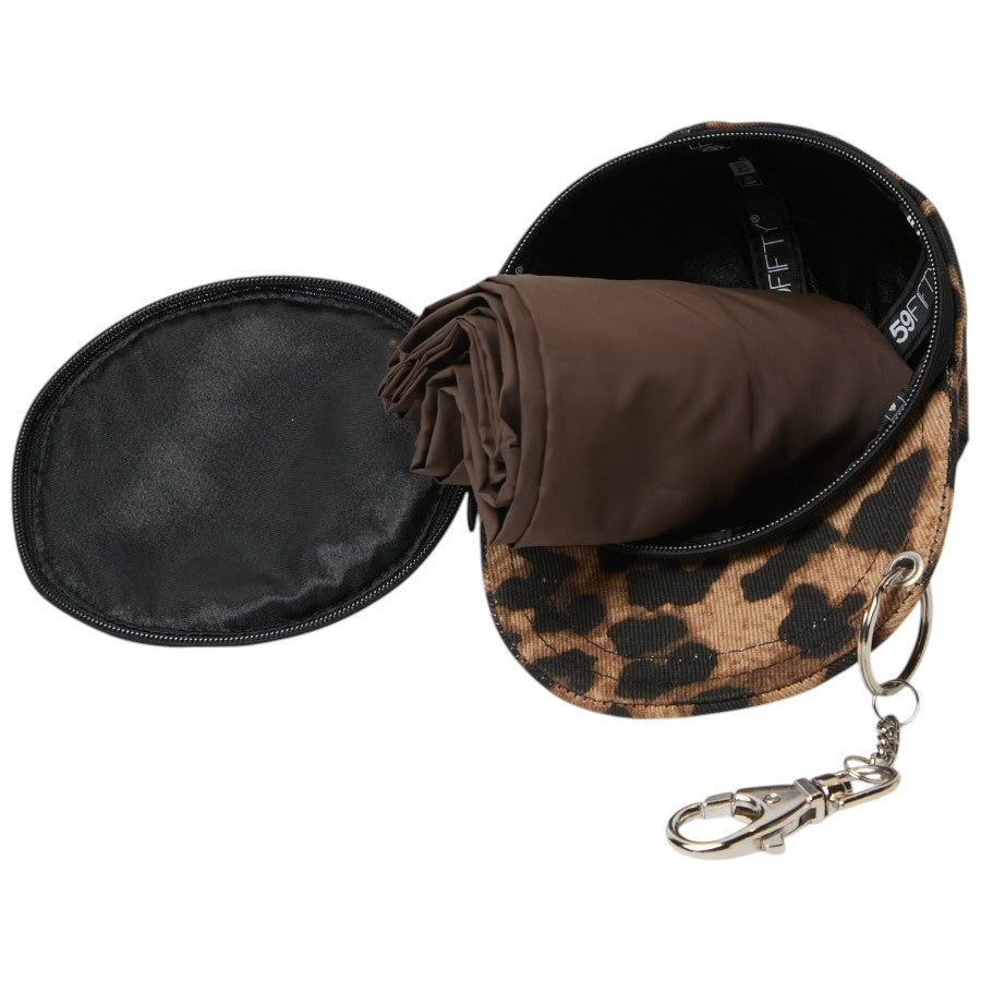 NEW ERA キャップポーチ エコバッグ フラッグロゴ レオパード/ブラウン 収納例 15136970