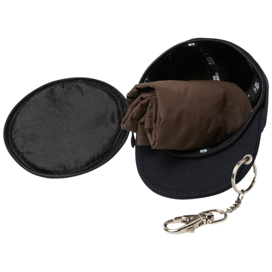 NEW ERA キャップポーチ エコバッグ フラッグロゴ ネイビー/ブラウン エコバッグ収納例 15136969