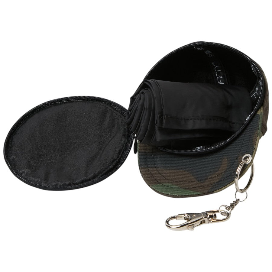 NEW ERA キャップポーチ エコバッグ フラッグロゴ ウッドランドカモ/ブラック エコバッグ収納例 15136971