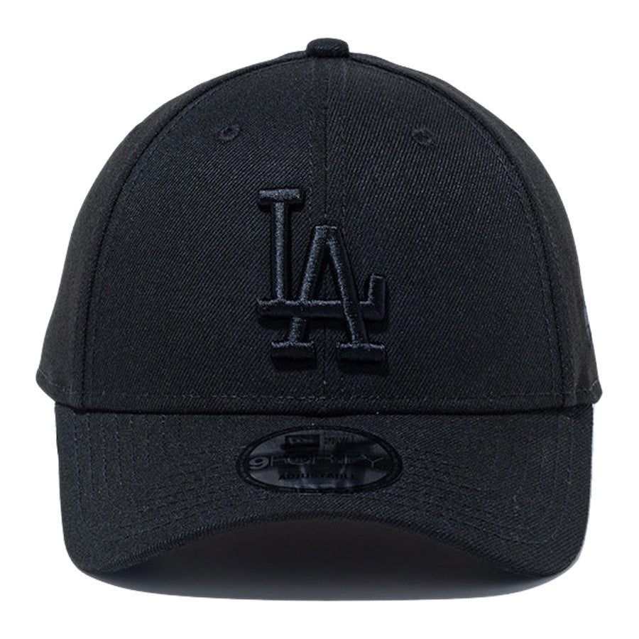 NEW ERA 9FORTY ロサンゼルス・ドジャース ブラック×ブラック 正面