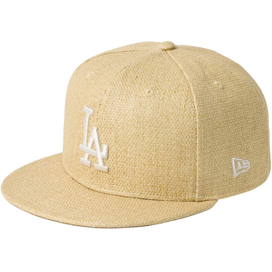 NEW ERA 59FIFTY ロサンゼルス・ドジャース Paper Straw ナチュラル キャップ