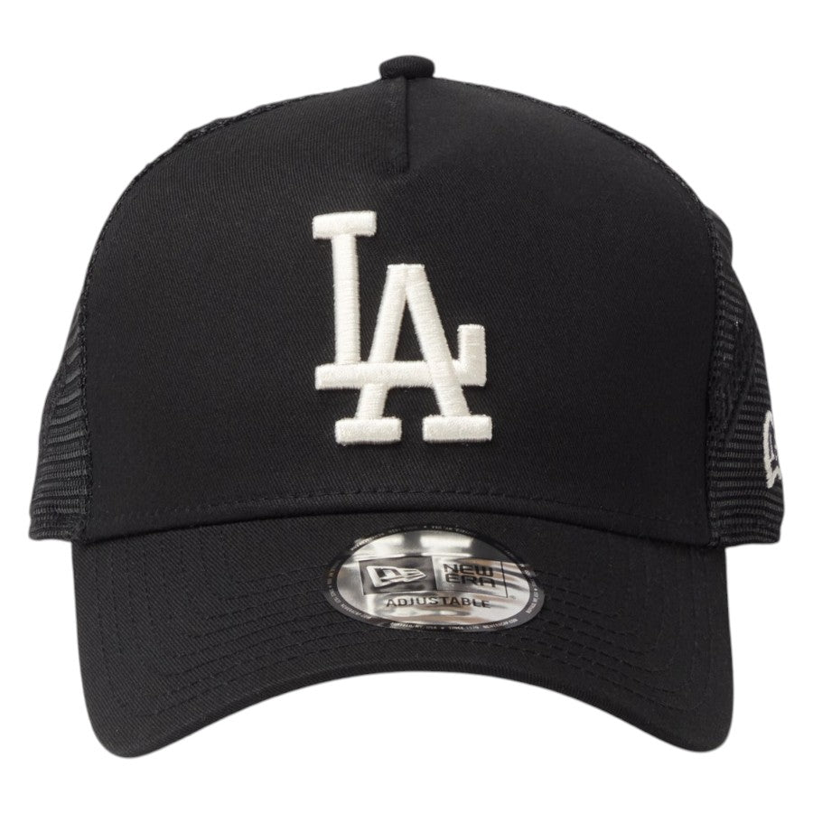 NEW ERA 9FORTY A-Frame トラッカー ドジャース ブラック 正面デザイン
