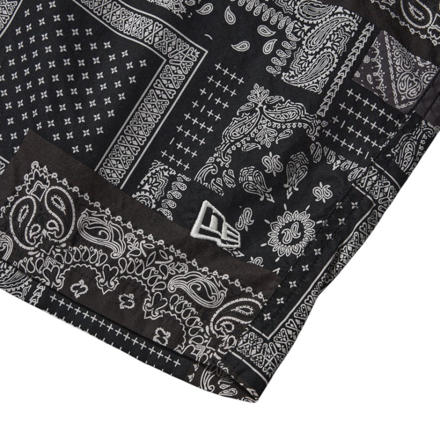 NEW ERA イージー ショートパンツ NEフラッグロゴ刺繍 ブラック