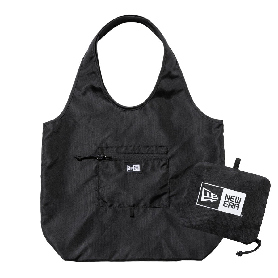 NEW ERA エコトートバッグ 22L パッカブル ブラック 平置き・収納状態 14750909